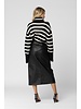 Modern Chic Faux Leather Midi Skirt
