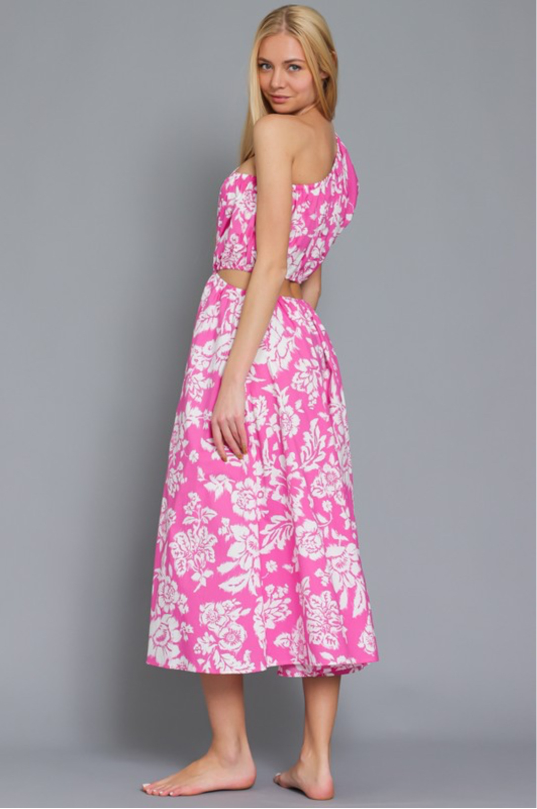 Whisked Away Floral Cut-Out Dress