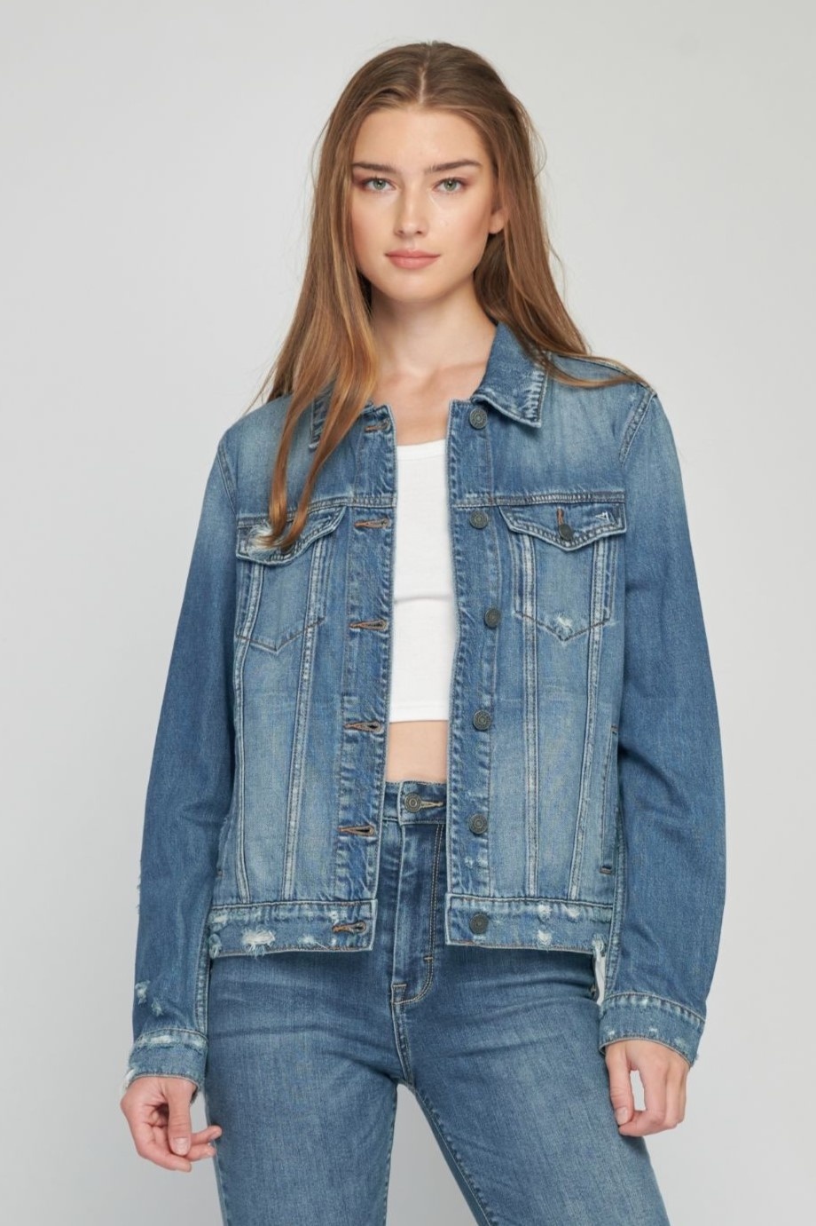 Women's medium top wash denim jacket