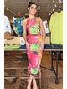 Selah Watercolor Ruched Dress