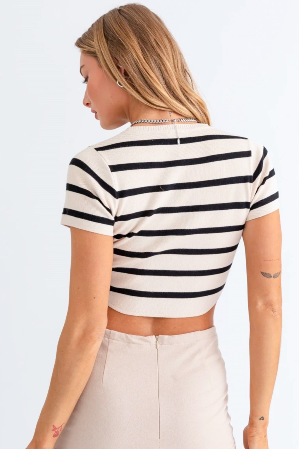 Between The Lines Rib Knit Crop