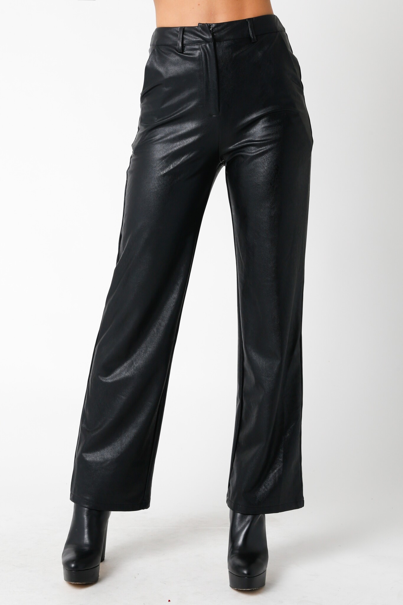 City Streets Vegan Leather Trousers