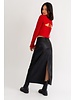 Low Key Vegan Leather Maxi Skirt