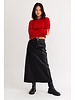 Low Key Vegan Leather Maxi Skirt