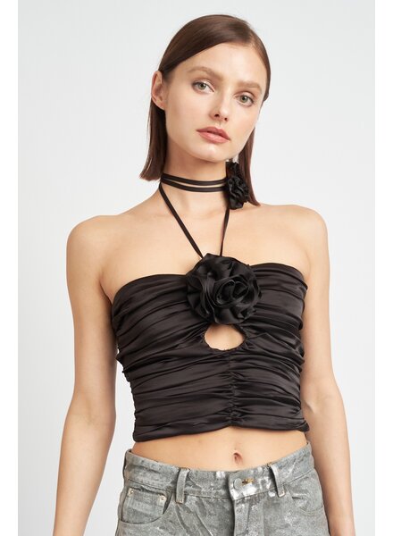 Kate Crop Halter Top - Etiquette Boutique