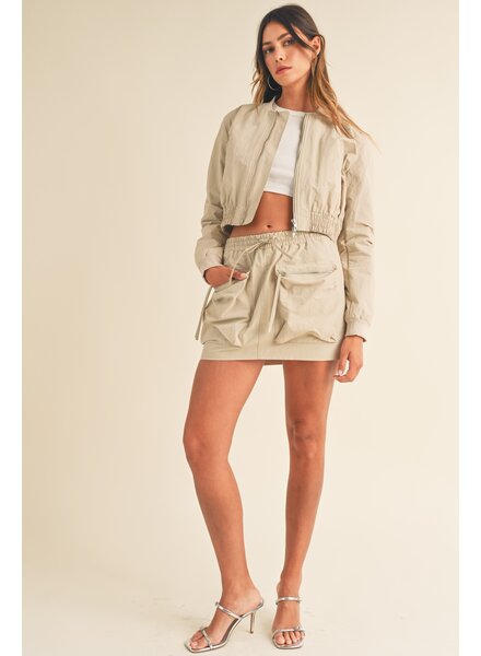 Off the Clock Cargo Mini Skirt