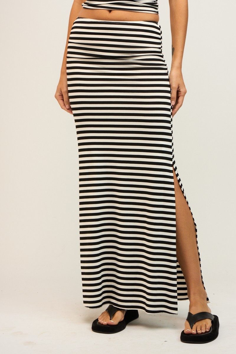 Sophie Stripe Maxi Skirt Etiquette Boutique