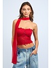 Valentina Strapless Lace Top with Scarf - FINAL SALE