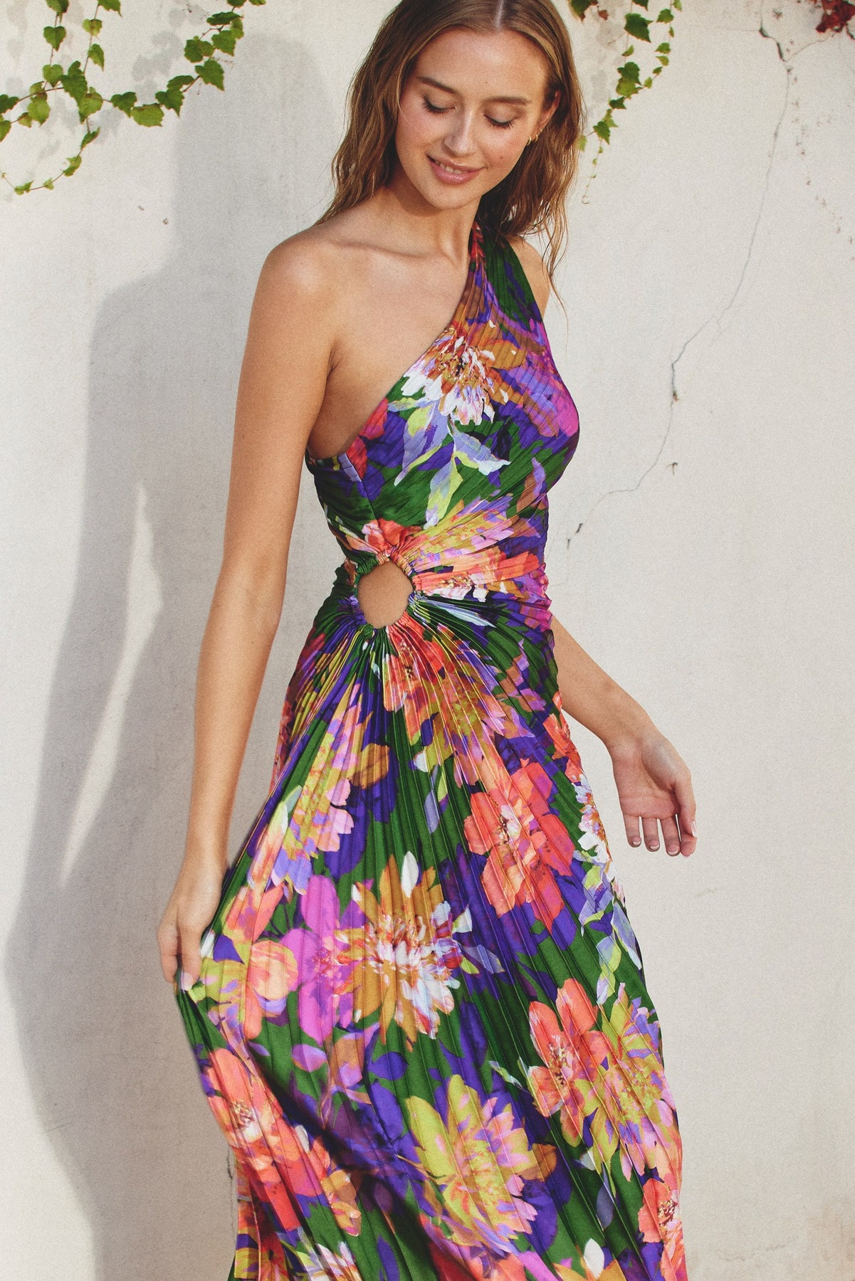Rio Floral Pleated Dress