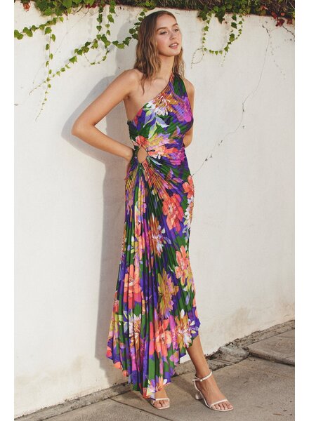 Rio Floral Pleated Dress