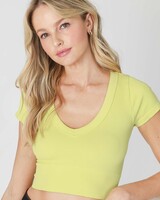 Lexa Seamless Rib Crop Tee