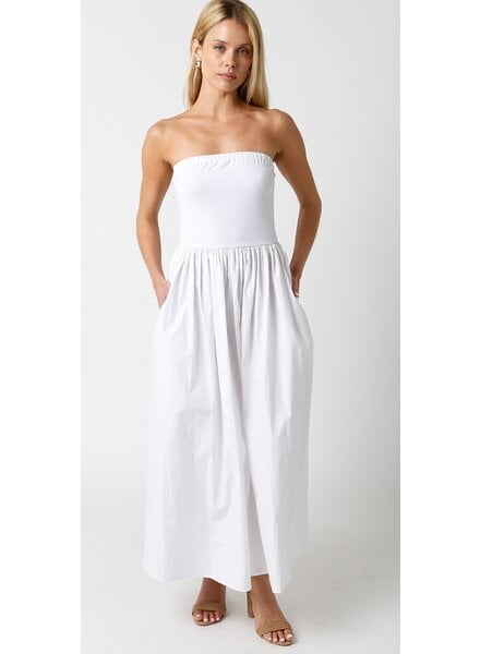 Monique Strapless Cotton Maxi