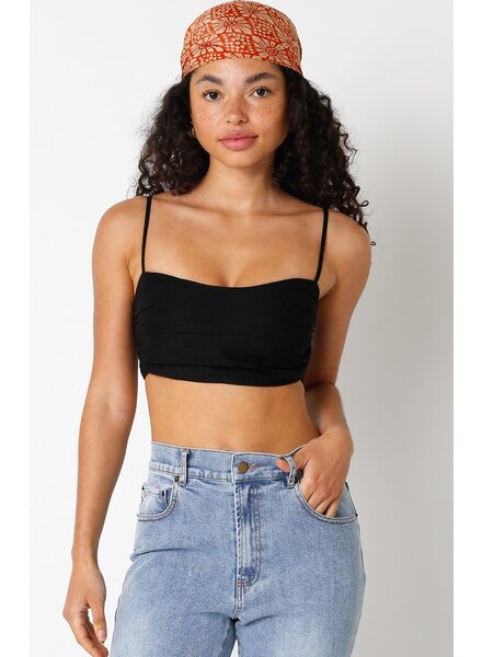 Positano Linen Crop Bralette