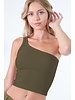 Tia One Shoulder Crop Tank