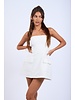 Ciana Strapless Mini Dress With Hidden Shorts