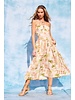 Villa Soleil Linen Blend Midi Dress