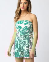 Lush Paradise Linen Blend Romper