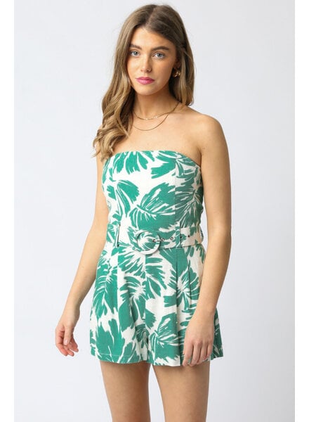 Lush Paradise Linen Blend Romper