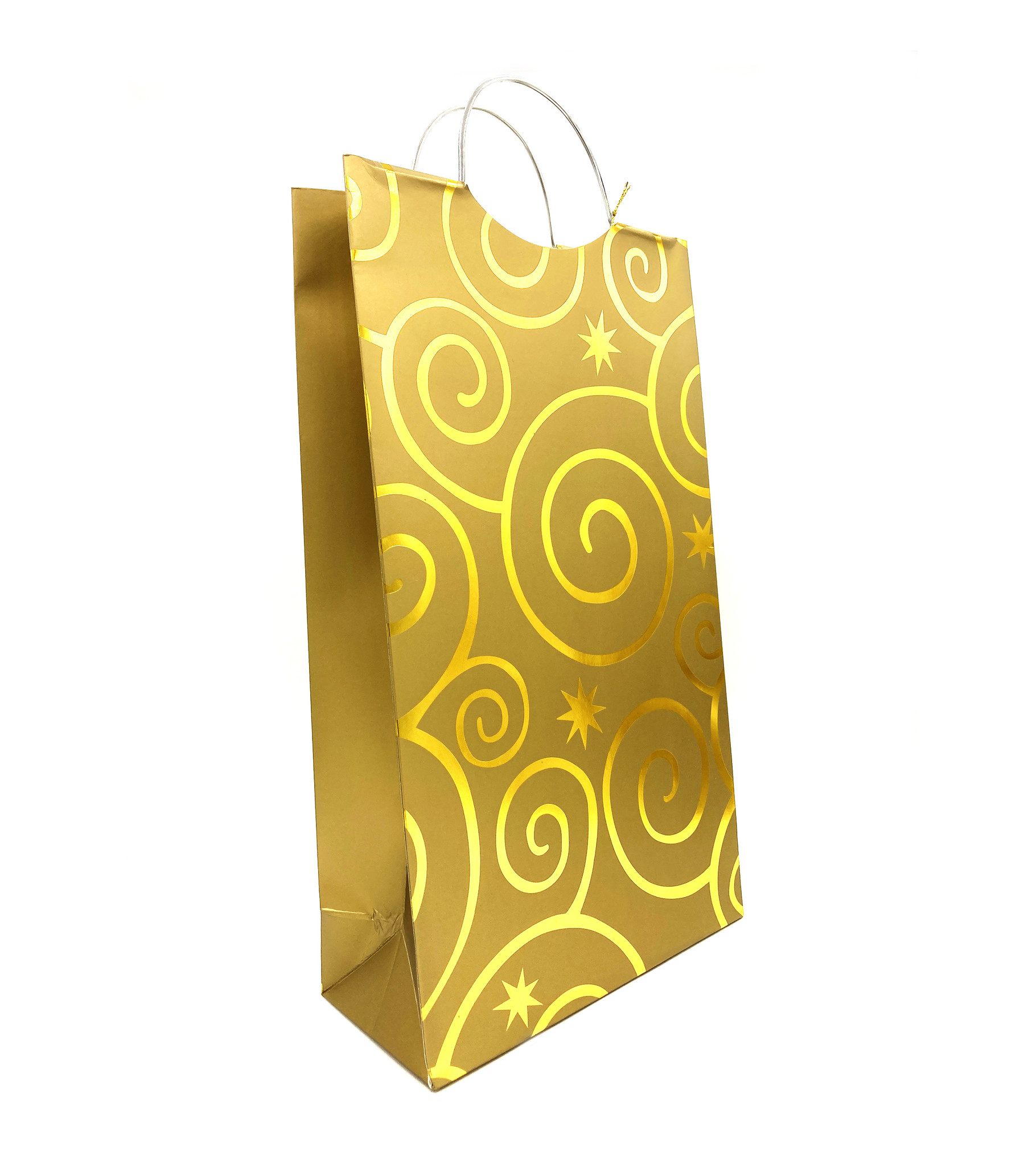 Pattern 2-Bottle Wine Bag Gold
