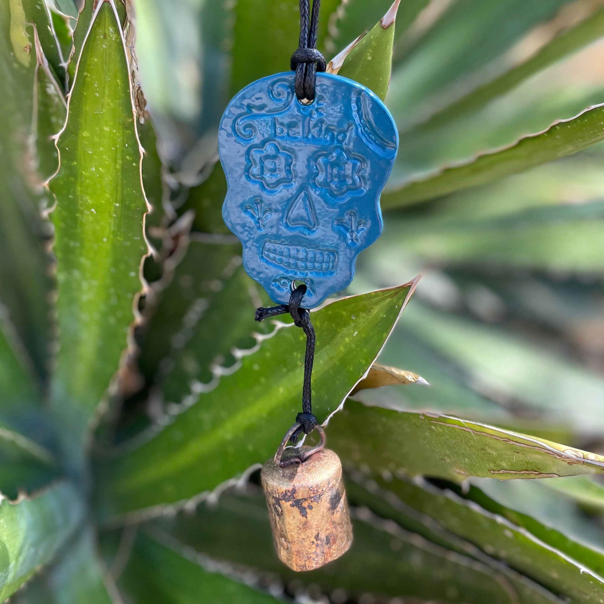 Ben's Bells Sugar Skull Ornament Bluegrass