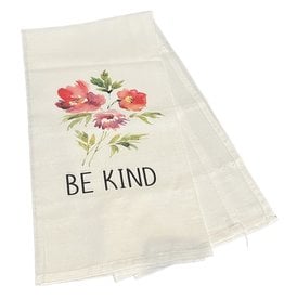 Think Ability DBA Power Print Tea Towel Be Kind Floral
