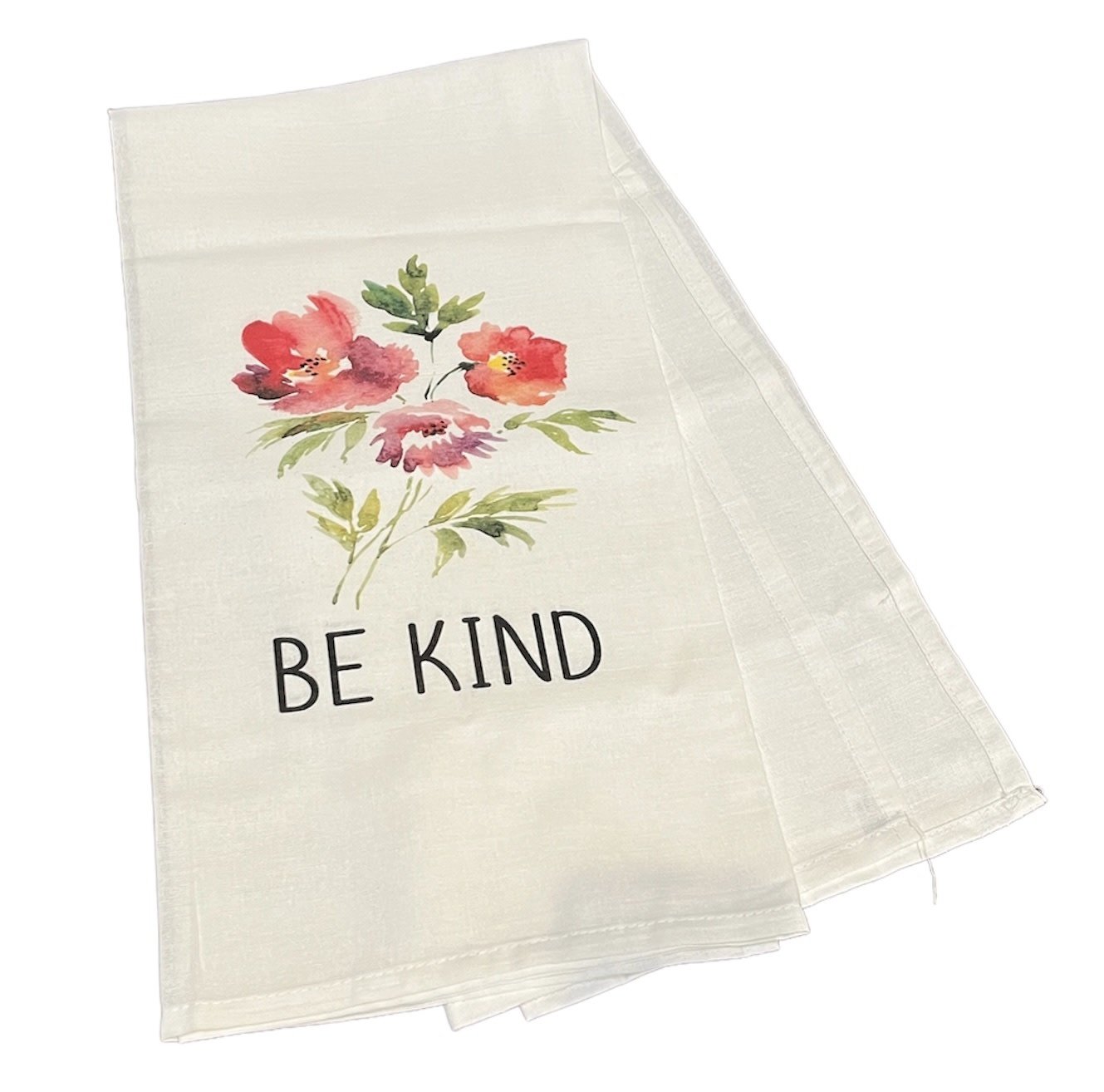 Think Ability DBA Power Print Tea Towel Be Kind Floral