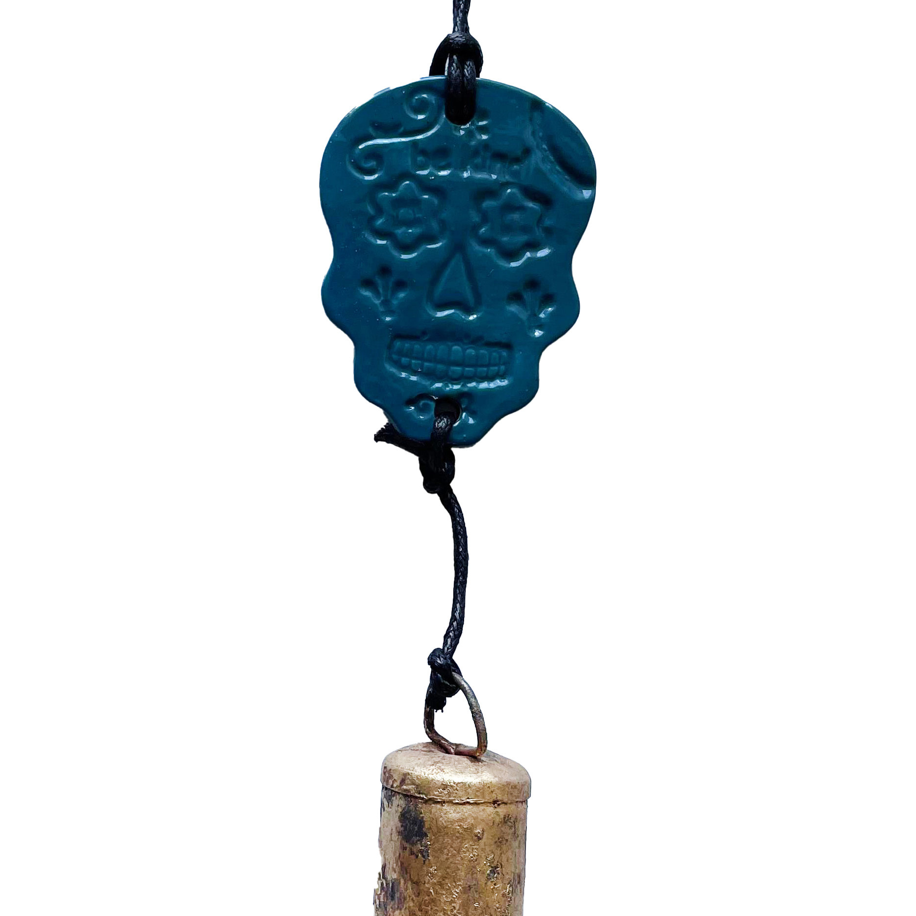 Ben's Bells Sugar Skull Ornament Bluegrass