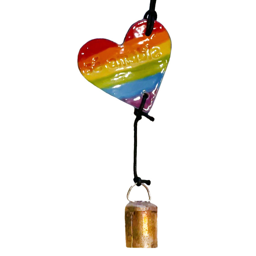 Ben's Bells Heart Ornament - PRIDE Spanish