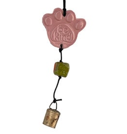 Ben's Bells Paw Ornament Pink