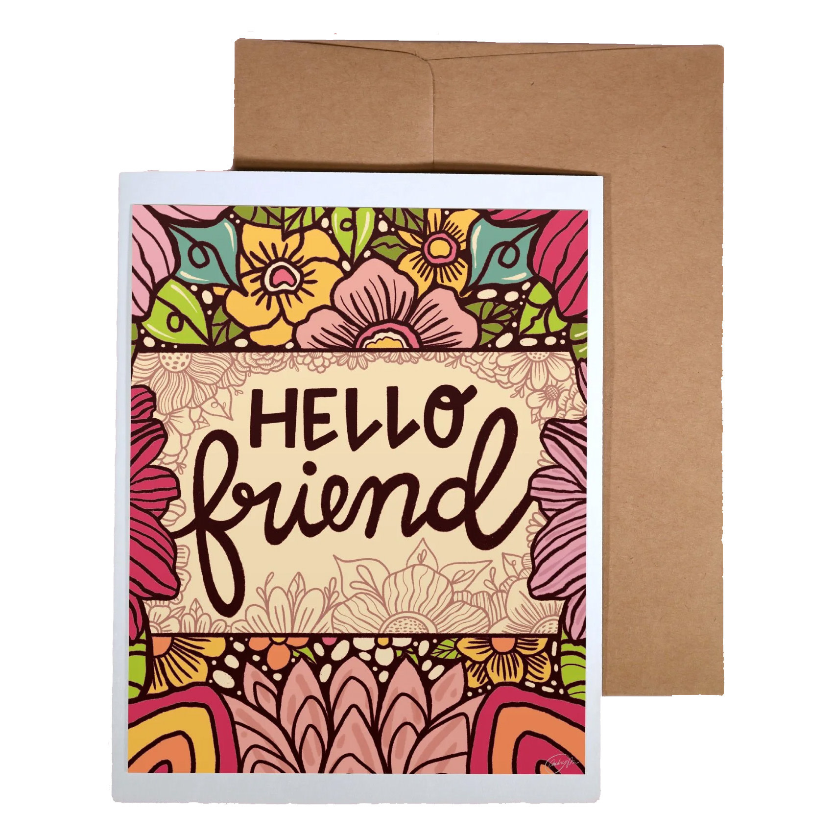 Annotated Audrey Card - Hello Friend  (Annotated Audrey)