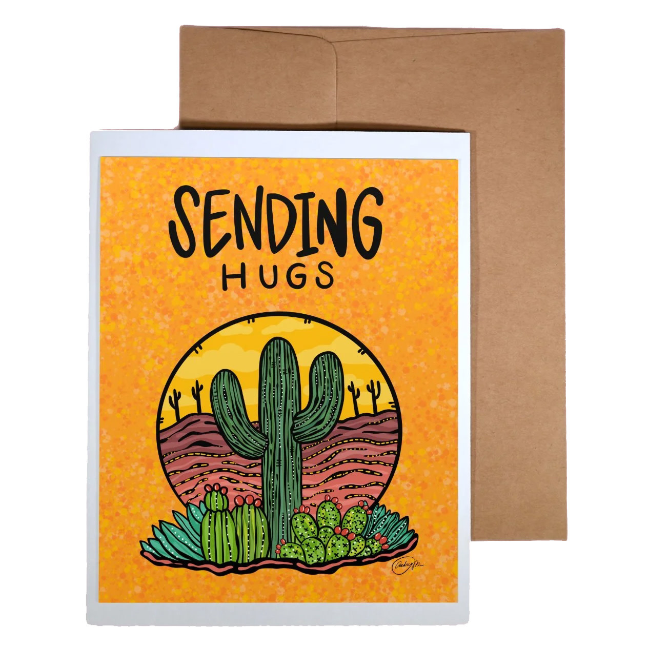 Annotated Audrey Card - Sending Hugs (Annotated Audrey)