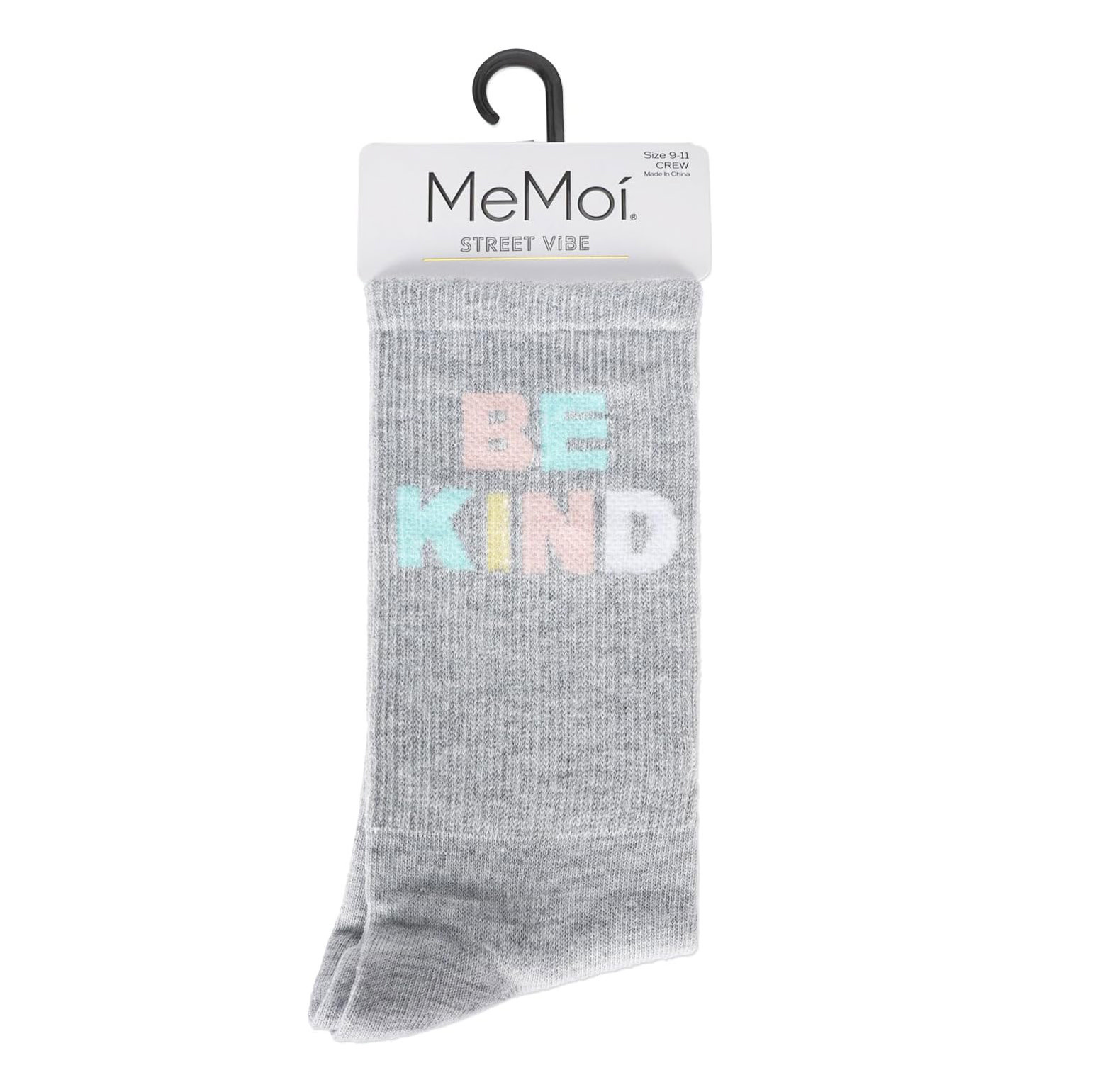 MeMoi Crew Socks - Be Kind Pastel