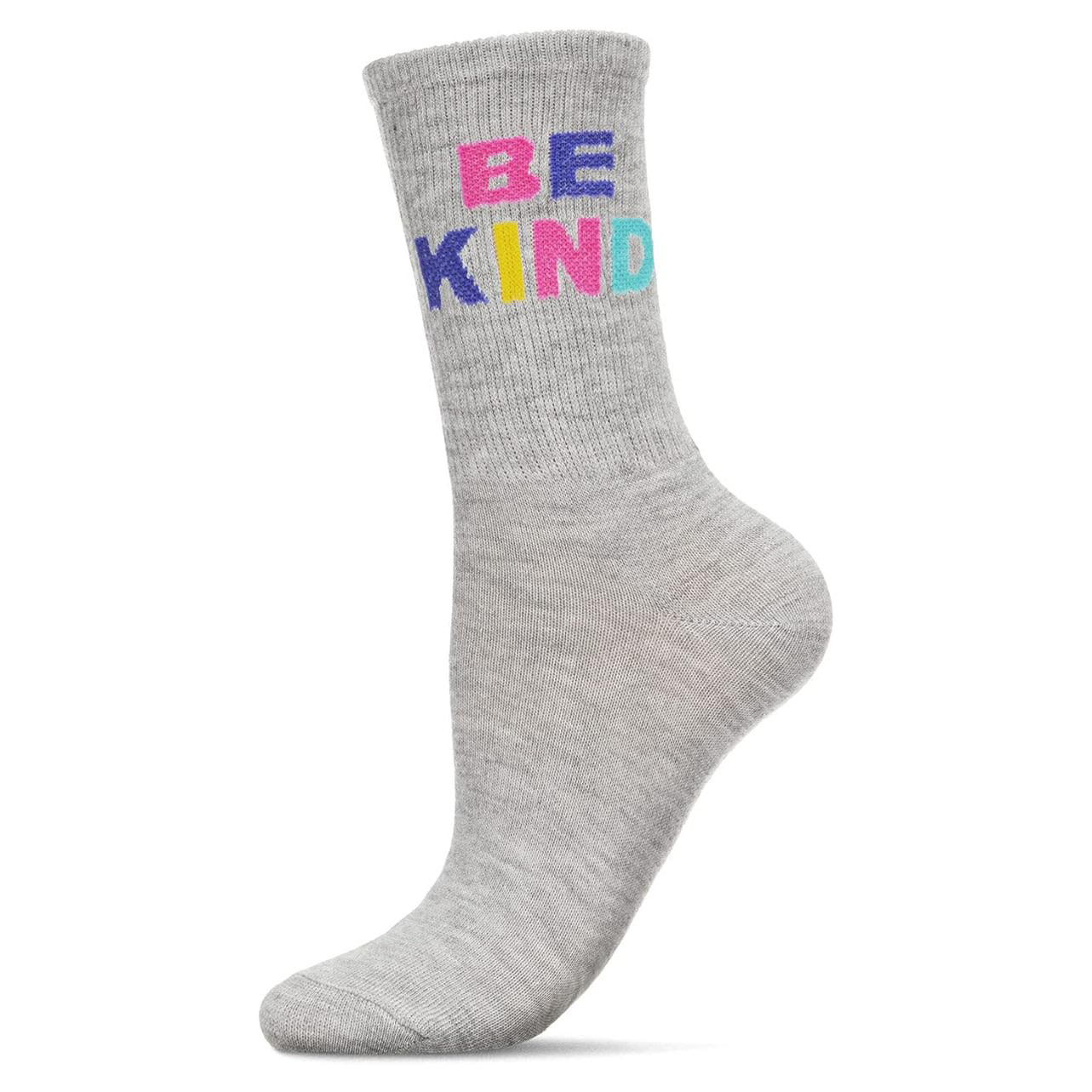 MeMoi Crew Socks - Be Kind Pastel