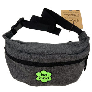 Kind Stitches Embroidered Premium Fanny Pack Grey