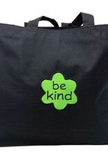 Kind Stitches Embroidered Tote Black