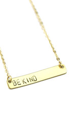 Peachtree Lane Necklace - Hand Stamped Brass Bar (Peachtree Lane)