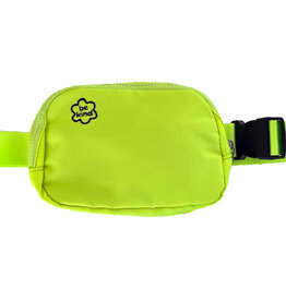 Kind Stitches Belt Bag - Lime Green with Embroidered Flower