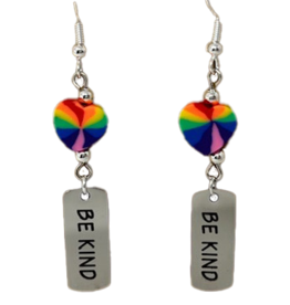 Earrings - Stella Rainbow Heart