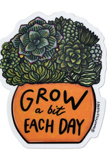 Annotated Audrey Vinyl Sticker - Grow Each Day
