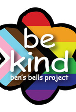 Ben's Bells Vinyl Sticker - be kind Flower Pride Inclusive