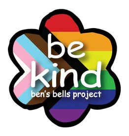 Ben's Bells Vinyl Sticker - be kind Flower Pride Inclusive