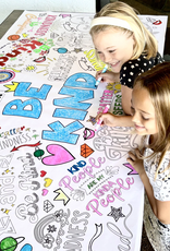 Creative Crayons Workshop Spread Kindness Positive Affirmation Coloring Tablecloth