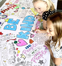 Creative Crayons Workshop Spread Kindness Positive Affirmation Coloring Tablecloth