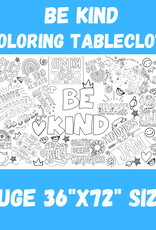Creative Crayons Workshop Spread Kindness Positive Affirmation Coloring Tablecloth
