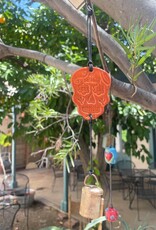 Sugar Skull Ornament Burnt Orange