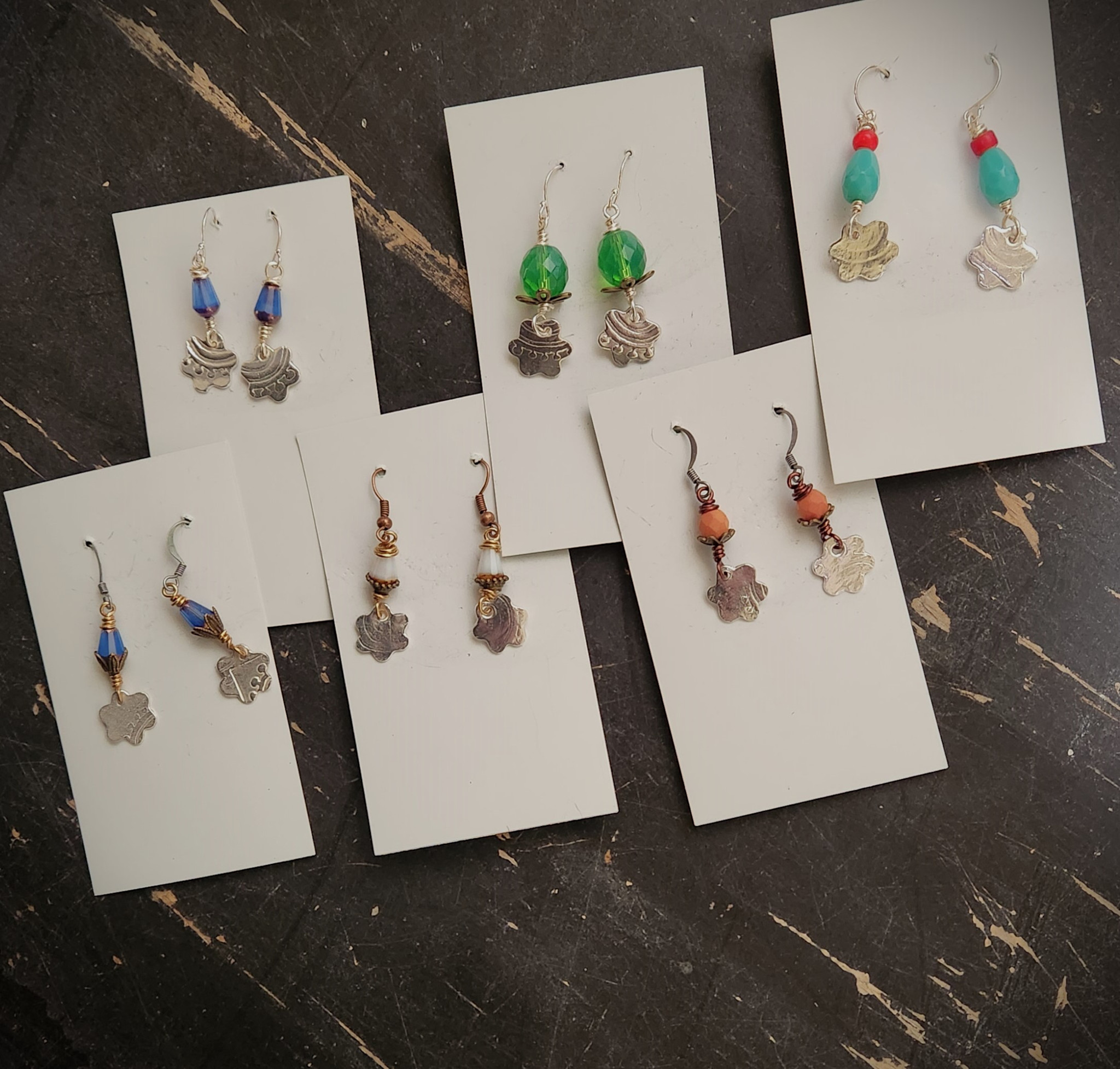 Earrings- Silver Flower
