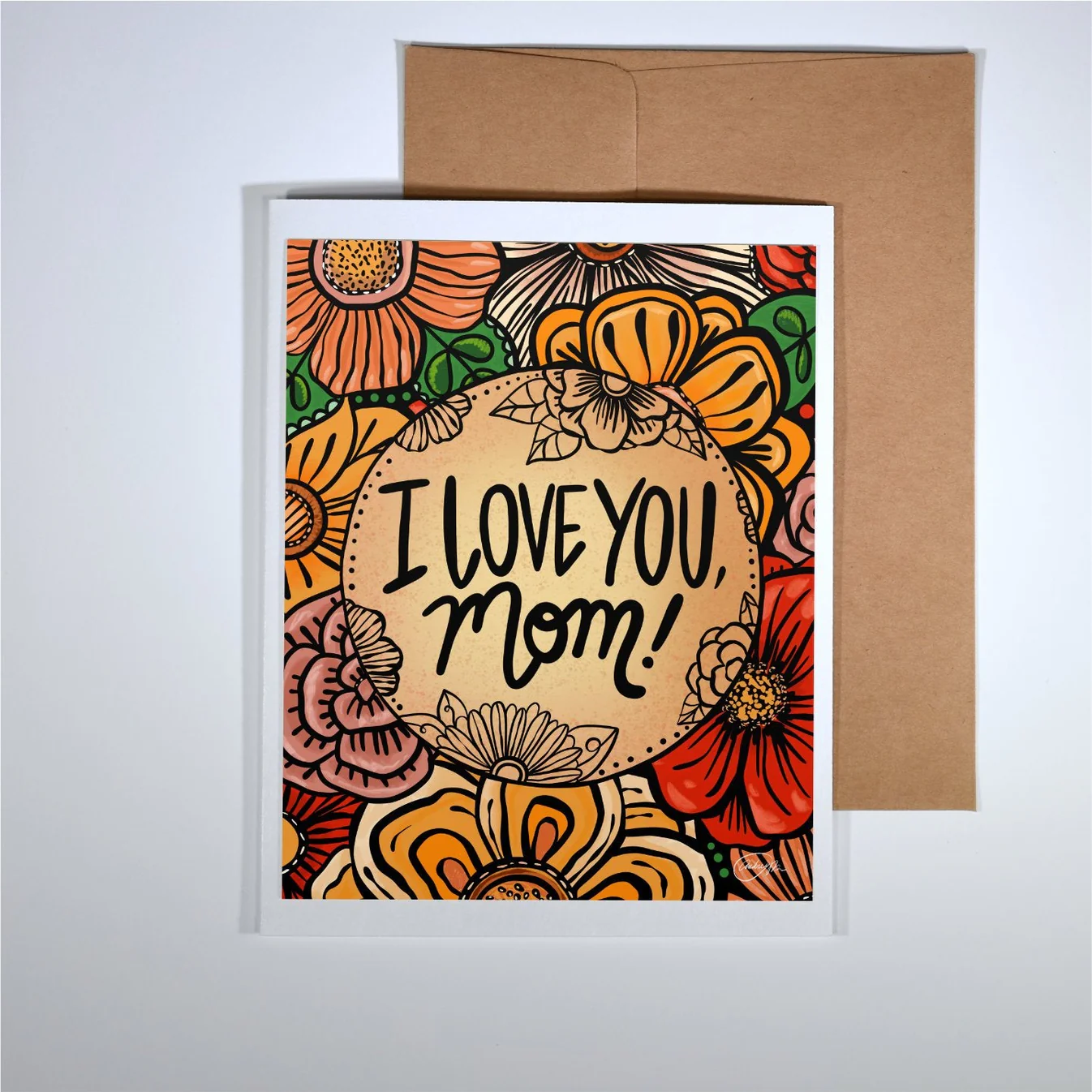 Annotated Audrey Card - I love you Mom (Annotated Audrey)