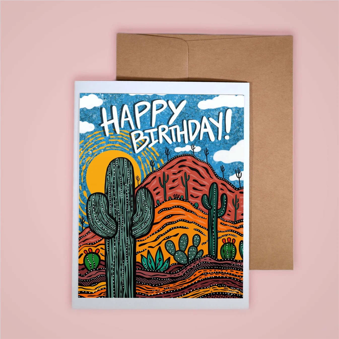 Annotated Audrey Card - Happy Birthday Mountain  (Annotated Audrey)
