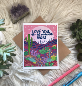 Annotated Audrey Card- Love You To The Moon And Back (Annotated Audrey)