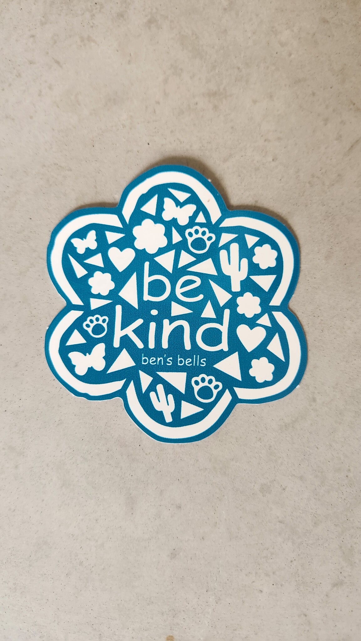 Ben's Bells Vinyl Sticker - Teal Mosaic